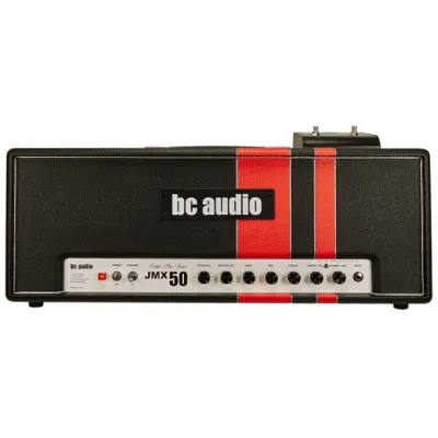 BC Audio JMX 50 amplifier head in black with red stripes