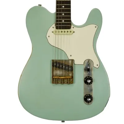 Echopark DT Echocaster electric guitar in aged Sonic Blue