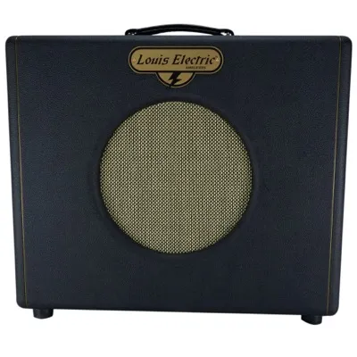 Louis Electric KR12 combo amplifier in black with a tweed grille