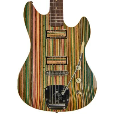Prisma Accardo electric guitar with a multicolored striped body